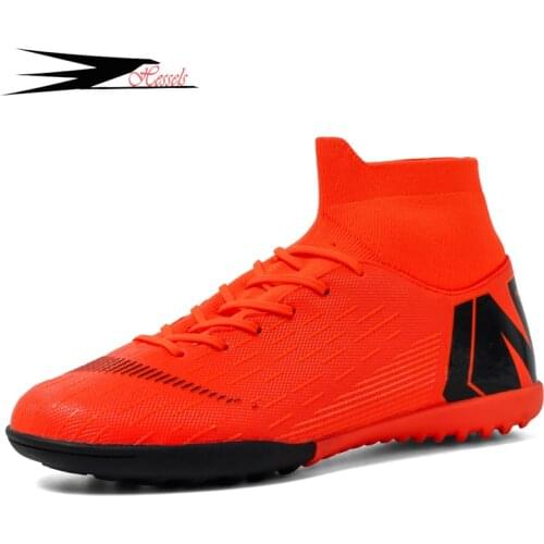 HESSELS TF/FG Soccer Cleats Adult Soccer Boots Outdoor Boys Football Boot HighTop Zapatillas Fustal Shoes Male Football Boots