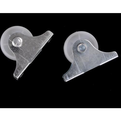 2 Pcs White Plastic Swivel Casters Roller Wheel Furniture Replacement Caster Wheel UniversalFor Platform Trolley Chair