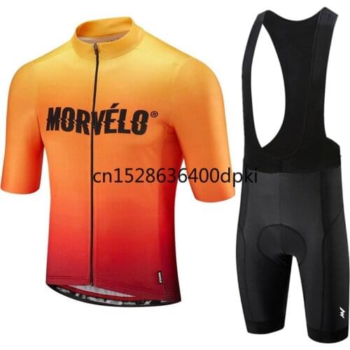 2021 team Morvelo Cycling Clothing 9D gel pads Bib shorts Bike jersey set Quick Dry Men breathable pro Maillot Culotte