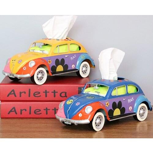 Creative Retro Car Tissue Boxes American Style Car Organizing Boxes Decorative Napkin holder Home Decorative Tissue Paper Box