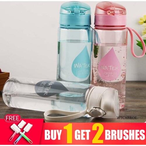 My 500ml Lovers Gift Water Bottle Leakproof For Girls Water Drinking Drink Juice Lemon Shaker Protein Plastic Sports Tea Bottles