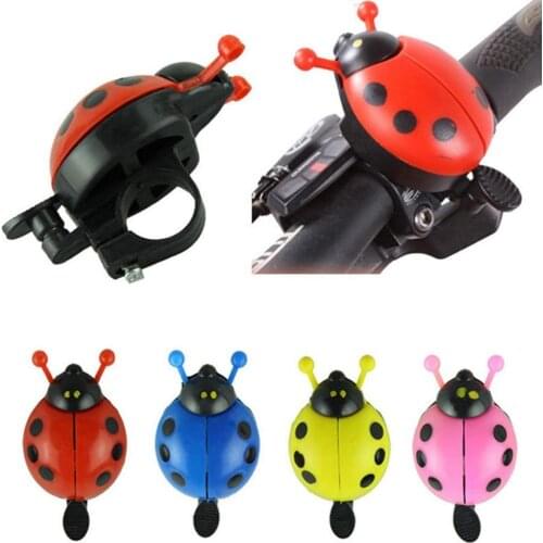 Cartoon Ladybug Bicycle Bell Safety Warning Kids Boys Girls Handlebar Cute Kid Beetle Horn Plastic Cycling Accessories