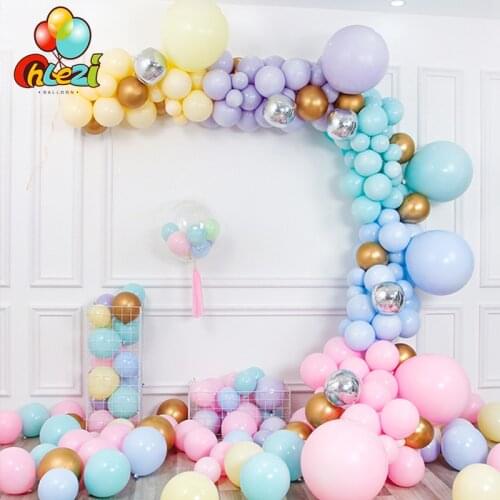 Macarons Balloon Garland Arch Kit Blue pink rainbow Latex air Balloons Pack baby shower Birthday party balloon chain decoration