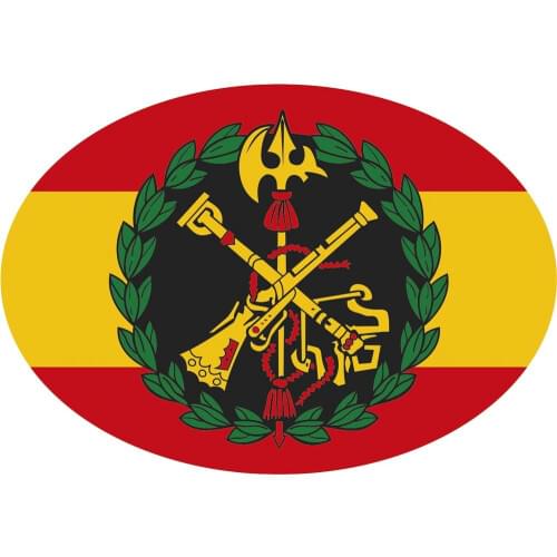 Sticker Oval Spain with logo Legion color and laurel 80x60mm