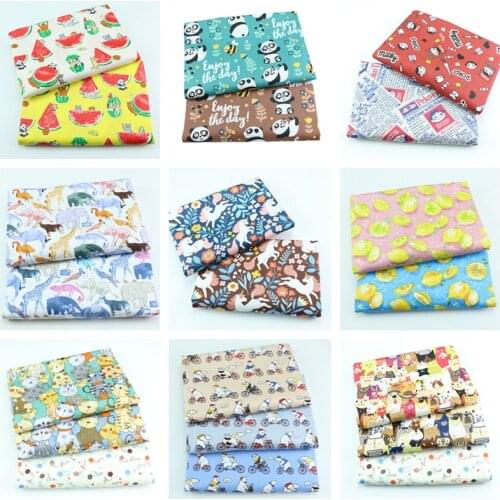 NEW 100% Cotton Fabric for DIY Sewing Fabrics Patchwork Quilting Clothes Baby Dress Bed Sheet Pillow Cover Cartoon Tisuss