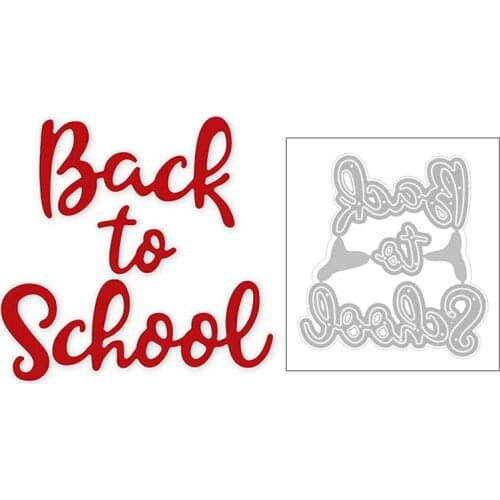 2020 Hot New English Capital Letter Word Mould Back To School Metal Cutting Dies Foil and Scrapbooking For Card Making no stamps