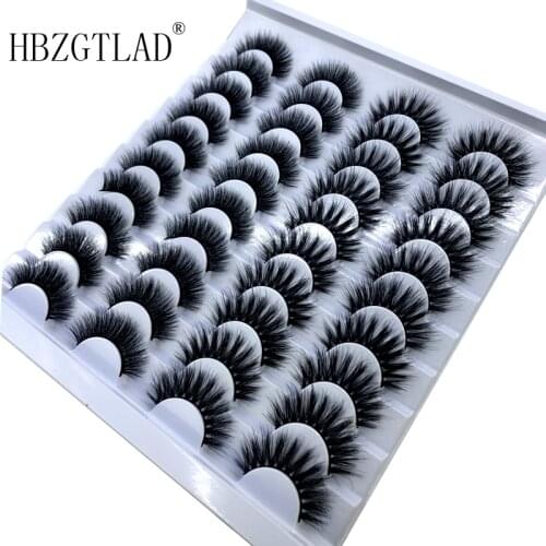 2020 NEW 20 pairs 100% Real Mink Eyelashes 3D Natural False Eyelashes Mink Lashes Soft Eyelash Extension Makeup Kit Cilios