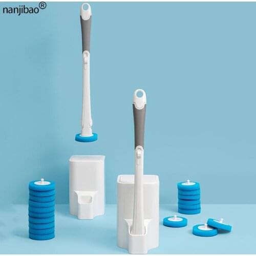 Toilet Disposable Brush Cleaning No Dead Angle Flushing Toilet Brush Household Bathroom Disposable Cleaning Artifact Set