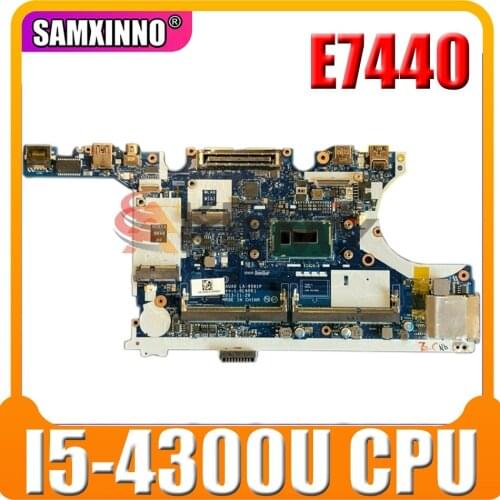 Original Laptop motherboard For DELL Latitude E7440 I5-4300U Mainboard CN-03M26R 03M26R VAUA0 LA-9591P SR1ED