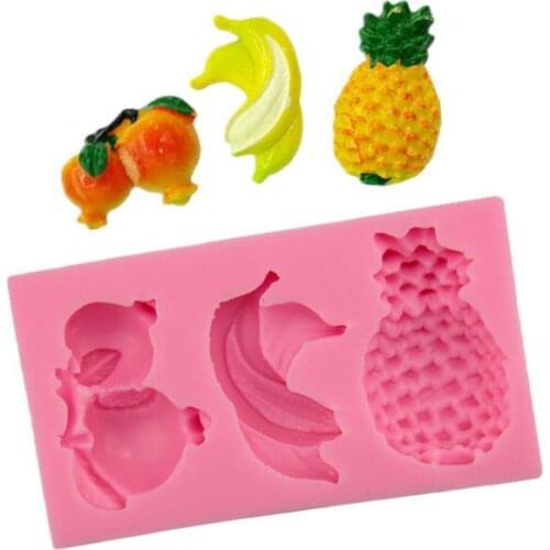 Promotion Top Fashion Pomegranate Banana Pineapple Fruit Sugar Cake Mold Chocolate Cookies Dessert Decoration Diy Bakeware