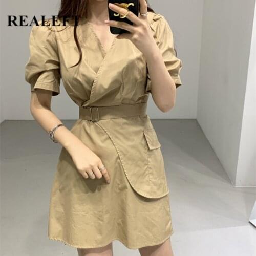 Летние платья мини REALEFT China At AliExpress