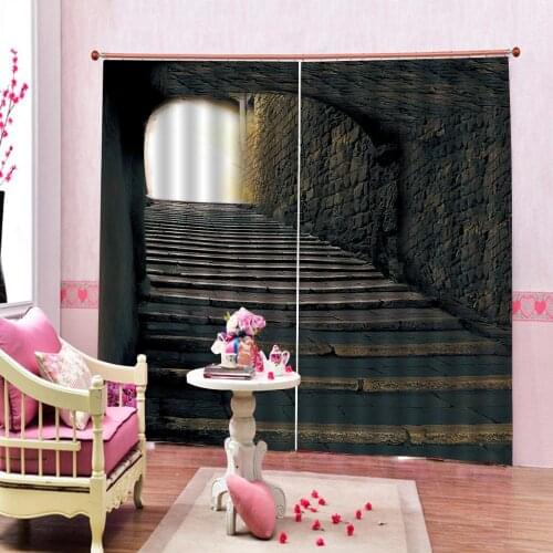 Grey curtains stereoscopic curtains 3D Blackout Curtains For Living room Bedding room Drapes Cotinas para sala