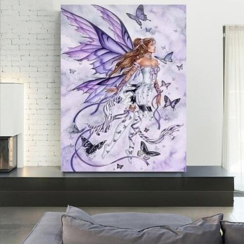 Butterfly Fairy Diamond Painting Set Full Square Round 5D Diy Diamond Embroidery Rhinestone Mosaic Puzzle Wall StickersZP-1703