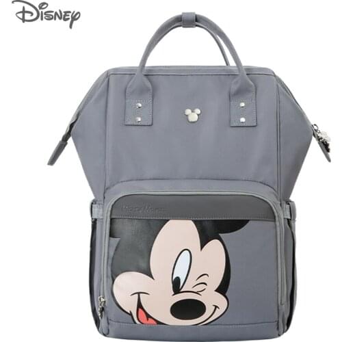 Disney Nappy Bag USB Heater Multifunctional Mommy Maternity Backpack Large Capacity Mummy Travel Diaper Bag For Baby Care