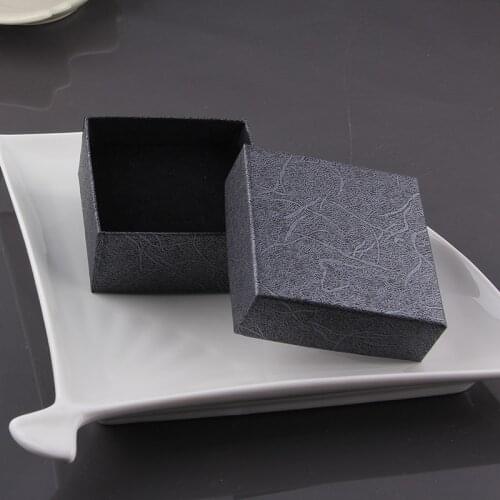 Embossing black Cardboard Jewelry Set Gift Box Ring Necklace Bracelets Earring Gift Packaging Boxes With Sponge Inside Rectangle