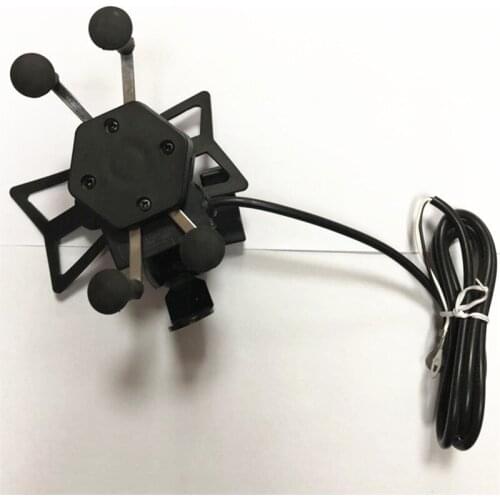 Universal Motorcycle phone holder adaptor Handlebar Phone Holder Bracket with USB charge