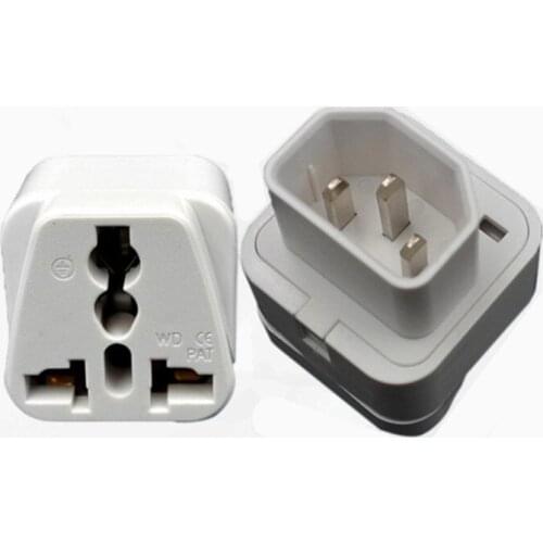 Top Quality CE Universal 2500W Black White Female Socket To Pro IEC 320 PDU UPS C14 Plug Power Adapter Converter 100 pcs