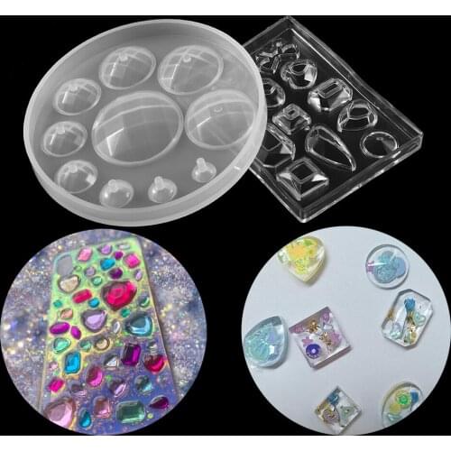 1pcs Multi style Pendants Silicone Mold Oblate Cabochon Resin Silicone Mould For DIY Jewelry Making Finding Tools