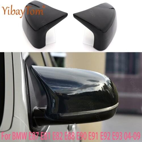 2pcs Side Mirror Covers Replacement Horn Shape High Quality Rearview Mirror Cover Caps for Bmw F15 X5 F16 X6 F25 X3 F26 X4 14-18
