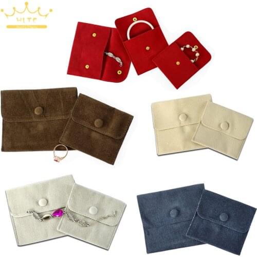 50 pcs Free shipment 2 sizes 5 colors portable jewelry storage velvet bag necklace ring bracelet gift bag