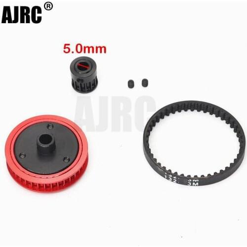 AJRC 3.2/5.0 Belt Drive Transmission Gears System for 1/10 RC Car Crawler Axial SCX10 & SCX10 II 90046/90047 Upgrade DIY Parts