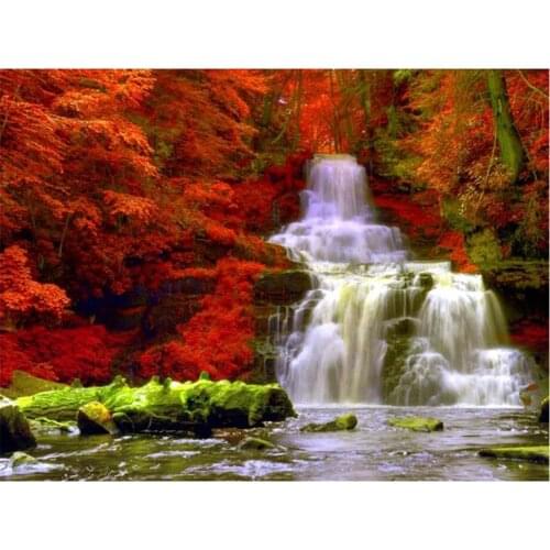 Canvas Size 5D Diy Diamond Painting Cross Stitch Kit Diamond Mosaic Embroidery " Landscape " Painting Square/Round Drill Gift