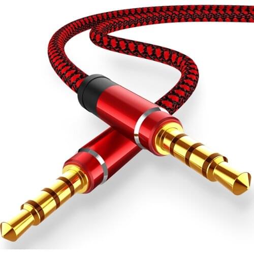 Jack 3.5mm Audio Cable Nylon Braid 3.5mm Car AUX Cable 1.5M Headphone Extension Code for Phone MP3 Car Headset Speaker