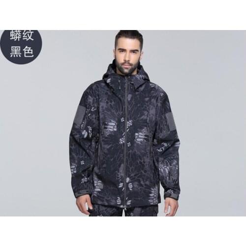Shipping,Brand tad Free shark skin jacket winter plus size warm camouflage fleece thick tactics of mens outdoorwear Jackets