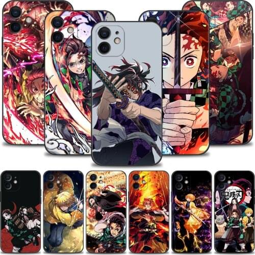 Demon Slayer Phone Case For iPhone 11 12 Pro Max 12 Mini X XR XS Max 6s 7 8 Plus SE 2020 Shockproof Soft Cover