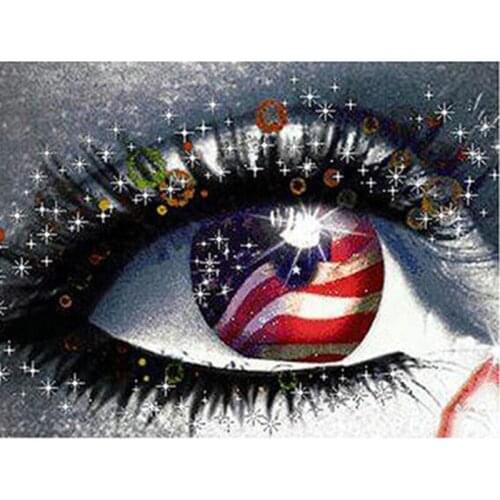 Diy 5D Diamond Painting Eye American Eye 5D Diamond Painting Diamonds Embroidery Full Square Livingroom Wall Sticker ll722