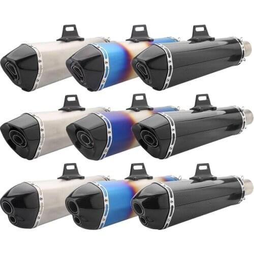 Length 470mm Inlet 51mm Motorcycle Exhaust Muffler End Pipe Motorbike Pitbike Scooters Universal Escape Moto Slip On DB Killer