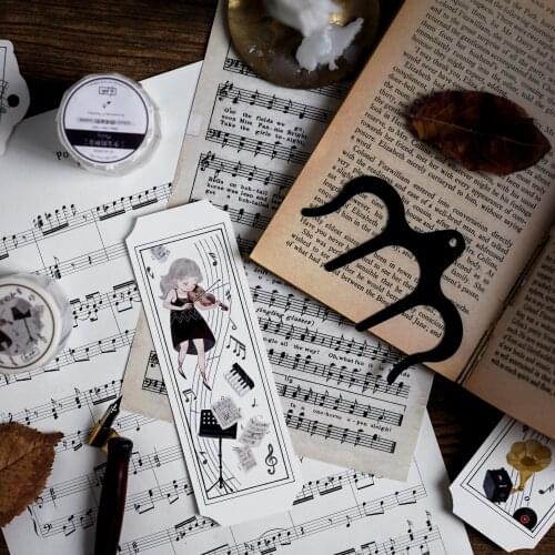 Lovely Music Girl Washi Tapes Bullet Journal Masking Tape Adhesive Tape DIY Scrapbooking Washi Stickers