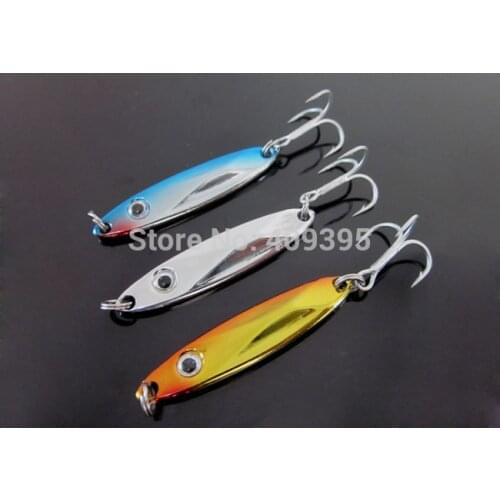 10pcs 6g/11g/15g/20g Metal fishing spoon Fishing Lure mixed 3 colors Heavy sea fishing lure Free shipping