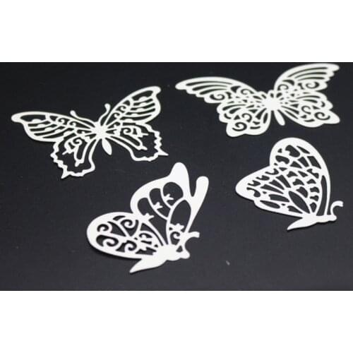 Butterflies Metal Cutting Dies 4 Types Mold Animal Frames Scrapbook Paper Craft Knife Mould Blade Punch Stencil Stamps And Dies