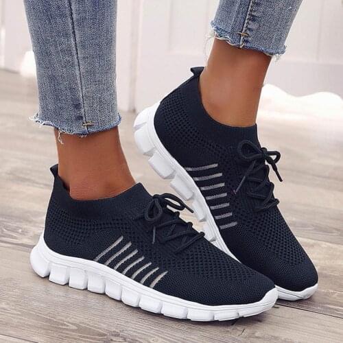Fashion Mesh Casual Lace-up Sneakers Running Breathable Shoes Sneakers Light Casual Womens Shoes