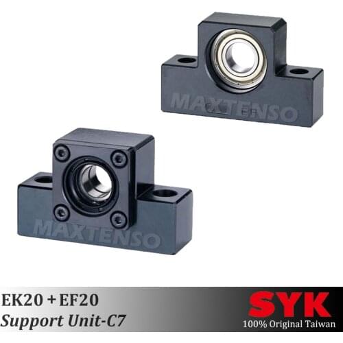 SYK Support Unit Set EKEF Professional EK20 EF20 with C7 for ball screw TBI 2505 2510 sfu Premium CNC Parts one set Taiwan