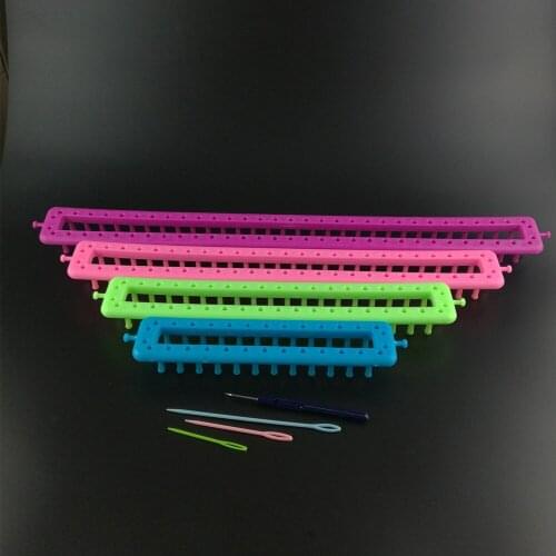 Plastic Long Knitting Knitter Looms Set Craft Kit for DIY Scarf Shawl Blanket Hat Socks Maker Knit Tool 4Size Long Knitting Loom