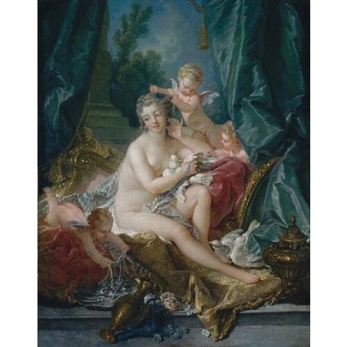 Wholesale classic art Canvas Printed modern picture from world Famous oil painting three little Angels dressing a Older Angel