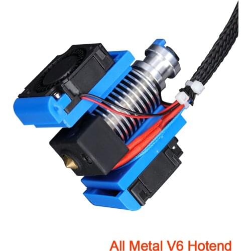 All Metal V6 Hotend 12V 24V High Quality V6 Volcano Block Bowden Extruder Kit J-head 3D Printers Parts Cooling Fan CR10 Bracket