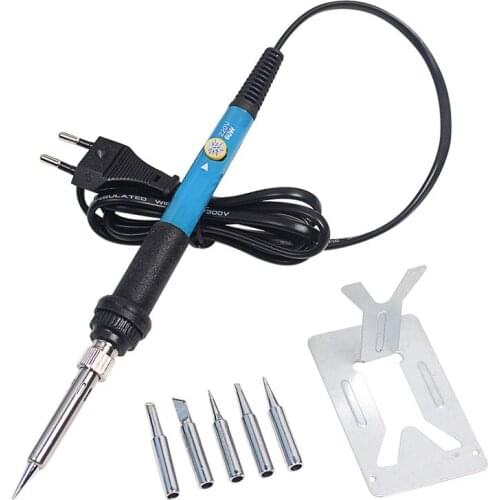 Promotion! 60W Adjustable Temperature Electric Soldering Iron Handle Heat Pencil Tool With Iron Tips Stand For Welding Solder