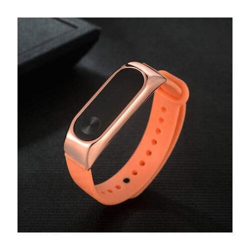 For Xiaomi Mi Band 3 Watch Band Soft Rubber Wrist Strap With Stainless Steel Case For Xiaomi Mi3 Watchbands horloges bandje