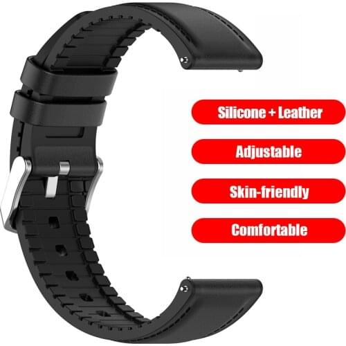 Silicone Leather Replacement Strap Watch Band Exterior Decoration Parts for Samsung Galaxy Watch 3 41/45mm Amazfit GTS 2