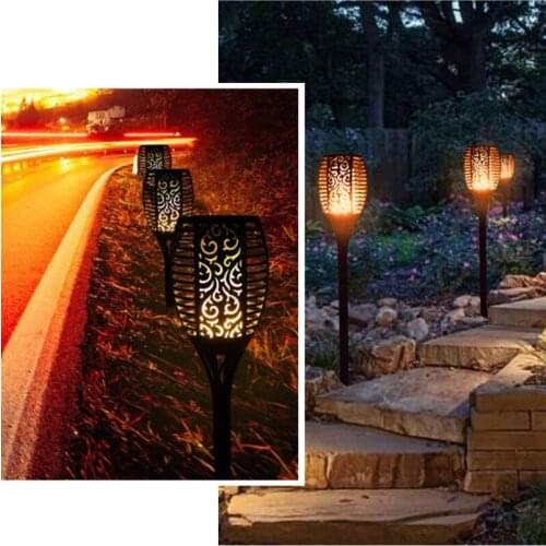 Garden Led Solar Lights Flickering Dancing Flame Torch Solar Lighting Waterproof Lamp For Garden Decoration Landscape Lawn Path
