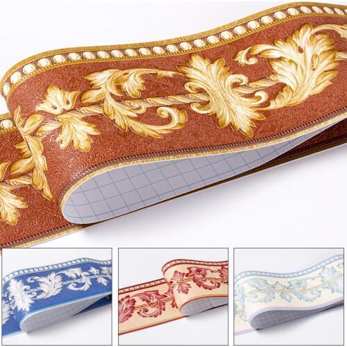 DIY Adhesive Wallpaper Tile Wall Sticker Waterproof Border Skirting Line Sticker Wall Decals Home Decor for Kitchen Bathroom