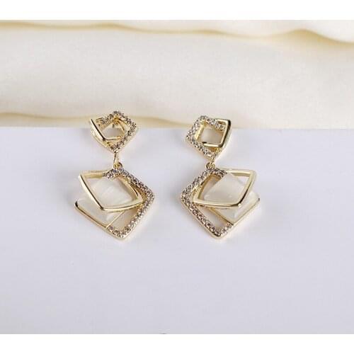 Huge Bud AAA Cubic Zirconia Earring 14k Gold Opal Pearl Brincos for Women Tiny CZ Stud Earrings Luxury Jewelry Gift Wedding