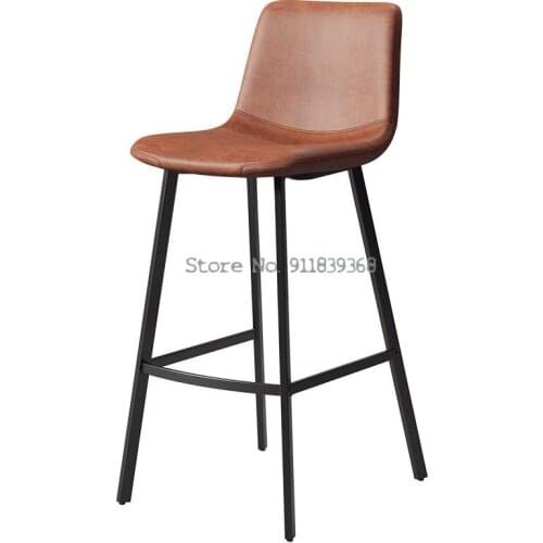 Nordic Back Bar Chair Creative Home Modern Simple Bar Chair Front Desk Leisure Coffee Shop High Chair Stool