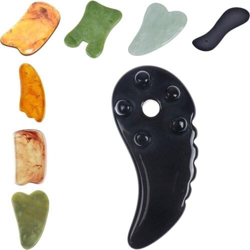 1Pcs Beeswax Guasha Board Massage Scraper Face Massager Acupuncture Guasha Scraping Acupoint Face Eye Care SPA Massage Tool