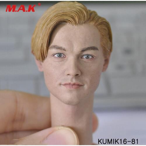 1:6 Scale Man Head Sculpt Carving Model KUMIK16-81 Leonardo Sculpt Model with Neck for 12" Man Action Figure Body