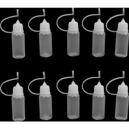 10Pcs DIY Scrapbooking Paper Craft Tool 10ML Glue Applicator Needle Squeeze Bottle for Paper Quilling