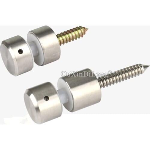 10PCS Stainless Steel Solid Glass Nails Wooden Teeth Screw Standoffs Pin Wood Staircase Side Mounted Glass Hardware GF332